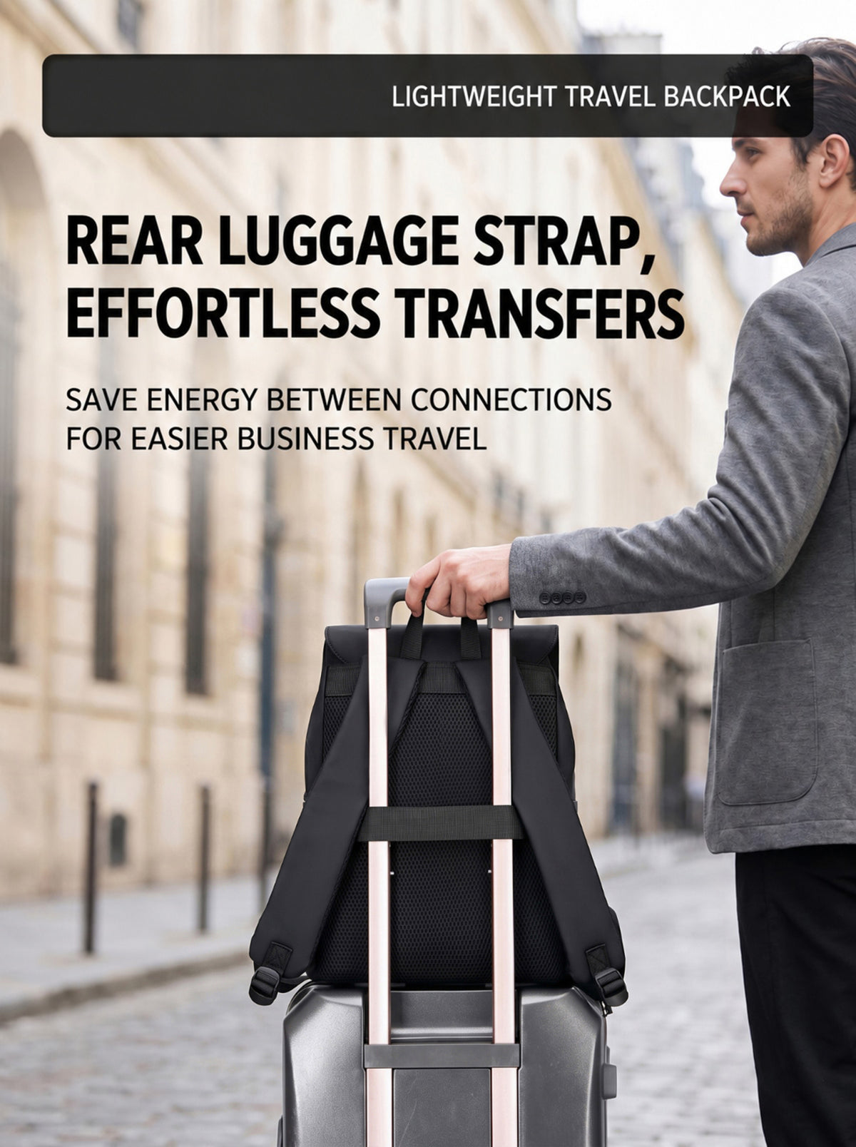 Lysoric Premium Black Backpack for Men & Women | Stylish Matte Finish Flap Top Bag with Modern Buckle Lock Design | Elegant Minimalist Casual Backpack for Office, College, Travel & Daily Use