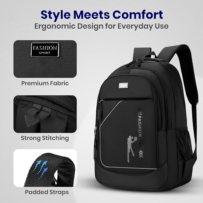 15-Inch Laptop Backpack for Men & Women, Lightweight Casual Daypack
