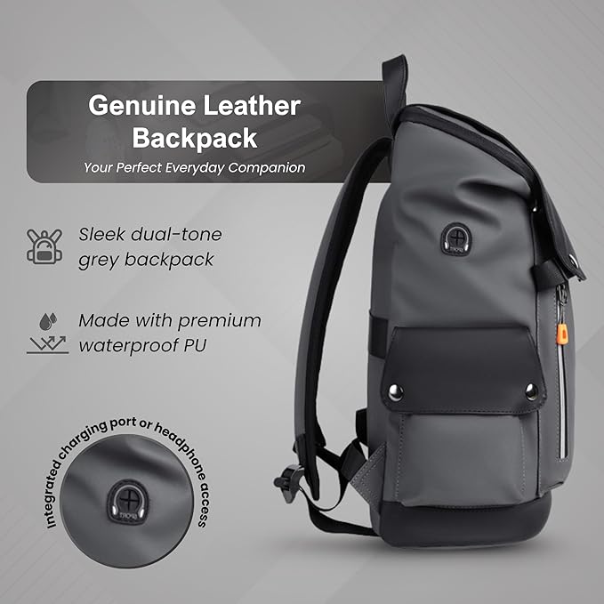 15.6-Inch Laptop Backpack with USB Charging Port, Office & Travel Bag
