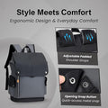 15.6-Inch Laptop Backpack with USB Charging Port, Office & Travel Bag