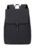 Lysoric Premium Black Backpack for Men & Women | Stylish Matte Finish Flap Top Bag with Modern Buckle Lock Design | Elegant Minimalist Casual Backpack for Office, College, Travel & Daily Use
