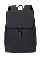 Lysoric Premium Black Backpack for Men & Women | Stylish Matte Finish Flap Top Bag with Modern Buckle Lock Design | Elegant Minimalist Casual Backpack for Office, College, Travel & Daily Use