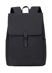 Lysoric Premium Black Backpack for Men & Women | Stylish Matte Finish Flap Top Bag with Modern Buckle Lock Design | Elegant Minimalist Casual Backpack for Office, College, Travel & Daily Use