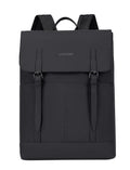 Lysoric Premium Black Backpack for Men & Women | Luxury Matte Finish | Elegant Flap Top with Dual Buckle Design | Stylish Minimalist Casual Backpack for Office, College & Everyday Use