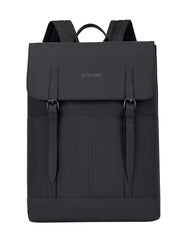 Lysoric Premium Black Backpack for Men & Women | Luxury Matte Finish | Elegant Flap Top with Dual Buckle Design | Stylish Minimalist Casual Backpack for Office, College & Everyday Use