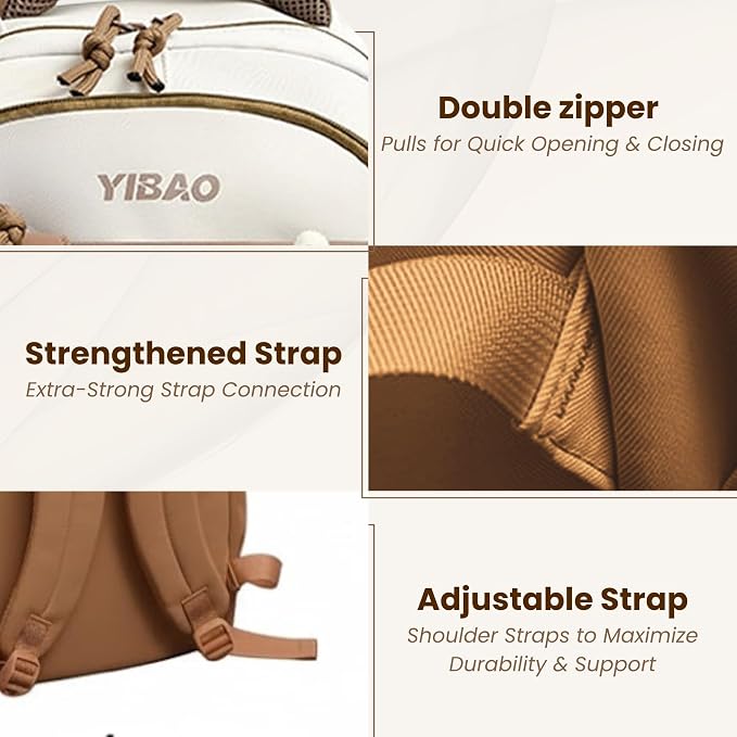 Brown zipper view