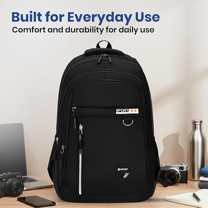 Laptop Backpack for Men & Women, Water-Resistant Travel Bag